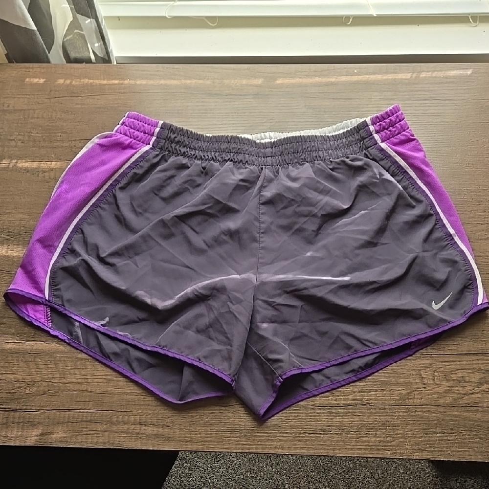 Nike Women's Athletic Shorts in Purple and Gray